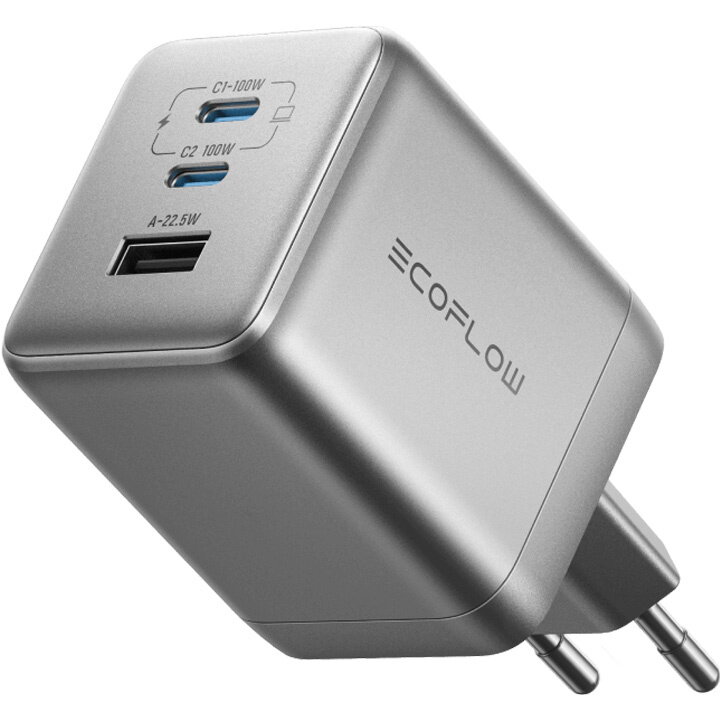 Încărcător de rețea RAPID Pro 100W, 2xUSB-C, 1xUSB-A, GaN