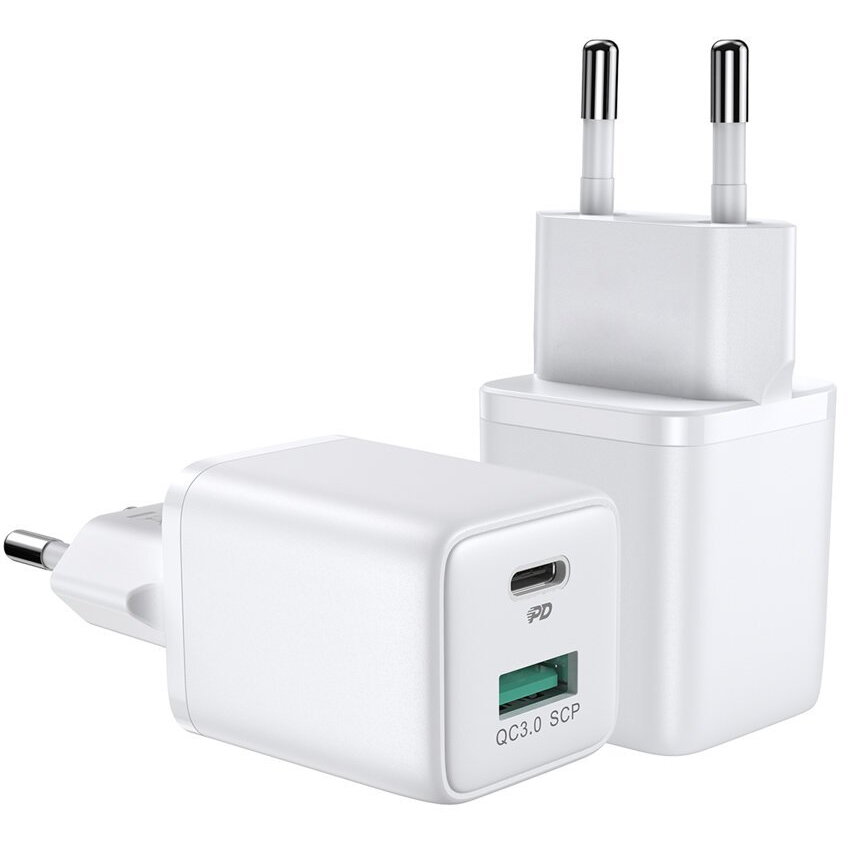 Încărcător USB / USB tip C 30W Power Delivery QuickCharge 3.0 AFC FCP alb (L-QP303)