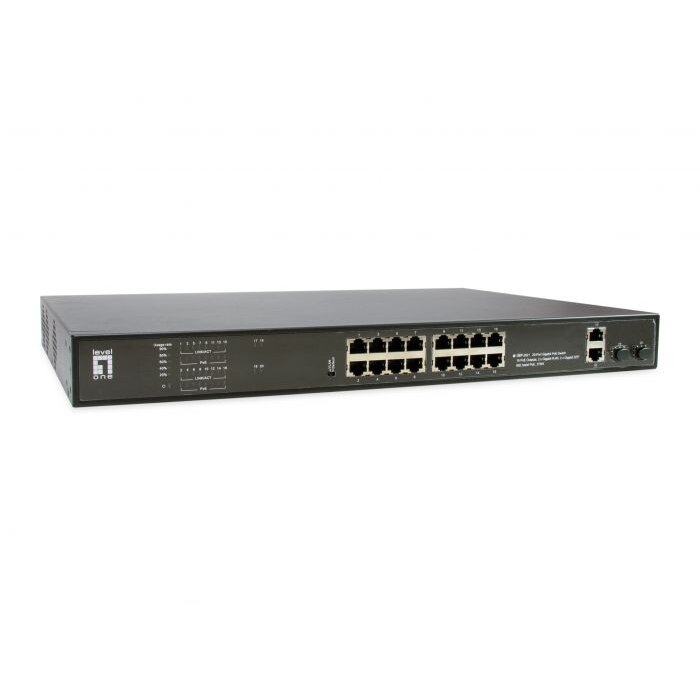 16x GE GEP-2021 2xGE 2xGSFP 19 270W 16xPoE+