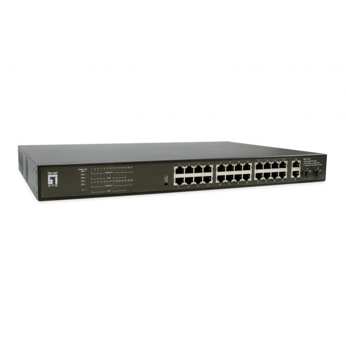 24x GE GEP-2821 2xGE 2xGSFP 19 390W 24xPoE+