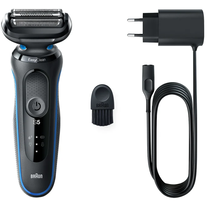 51-B1000s Wet & Dry Shaver, Black/Blue