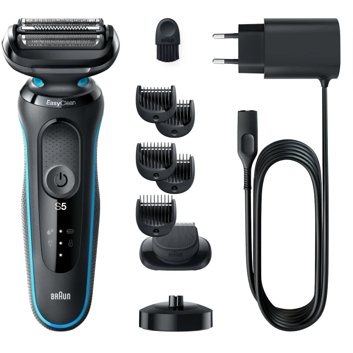 51-M4500cs Wet & Dry Shaver, Black/Blue