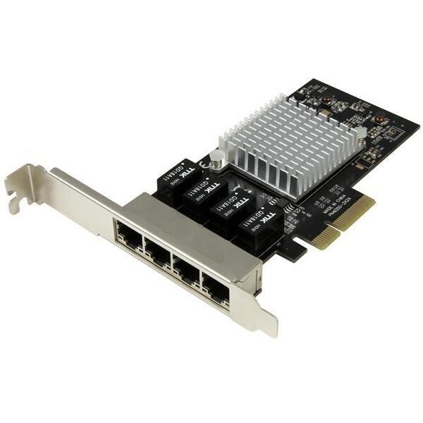 Accesoriu Retea 4 Port PCIe Network Card - RJ45 Port - Intel i350 Chipset - Ethernet Server / Desktop Network Card - Dual Gigabit NIC Card (ST4000SPEXI) - network adapter - PCIe x4
