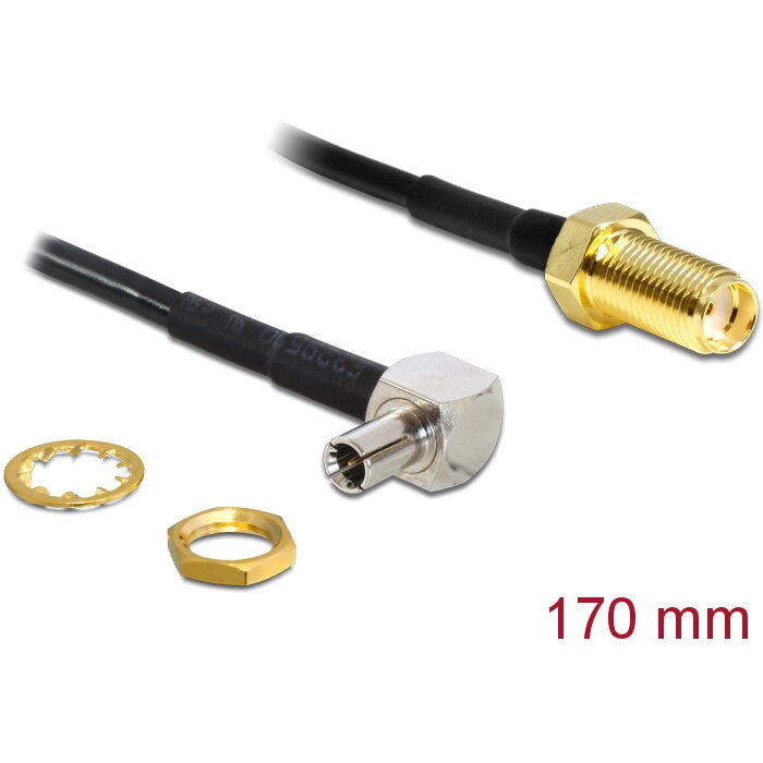 Accesoriu Retea Antenna Cable SMA Jack bulkhead > TS-9 90° plug 170 mm