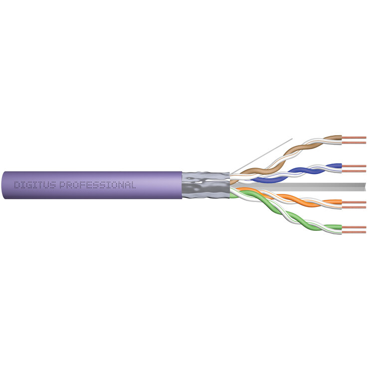 Accesoriu Retea CAT 6 F-UTP raw 305 m drum AWG 23/1 LSZH-1 simplex Violet