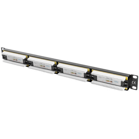 Patch Panel 19 inch 24 porturi Black
