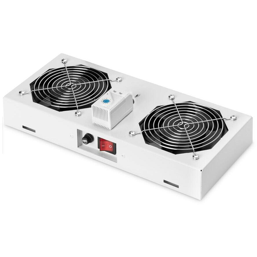 Accesoriu Retea Ventilator Superior Montare in Rack 2 Ventilatoare Gri