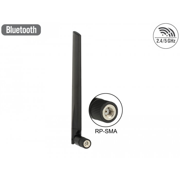 Accesoriu Retea WLAN 802.11 ac/a/h/b/g/n Antenna RP-SMA plug 3 - 5 dBi omnidirectional with tilt joint black