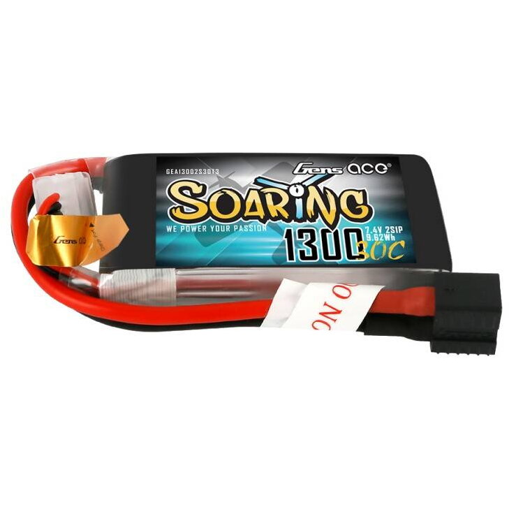 Akumulator Gens Ace Soaring 1300mAh 7.4V 30C 2S1P EC3/XT60/T-Plug