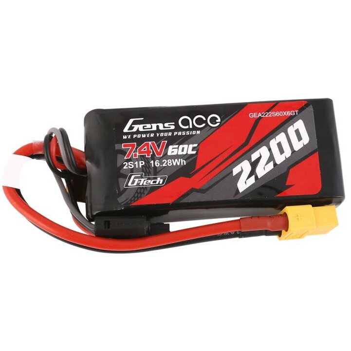 Akumulator GensAce G-Tech LiPo 2200mAh 7.4V 60C 2S1P XT60