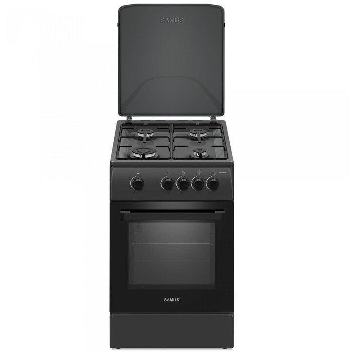 Aragaz Plita + Cuptor 4 Arzatoare Duze GN Antracit