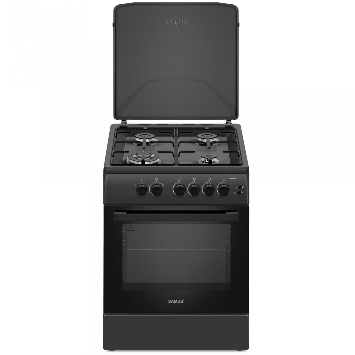 Aragaz SM664BPGS  Plita + Cuptor 4 Arzatoare 1 Arzator WOK Duze GPL Antracit