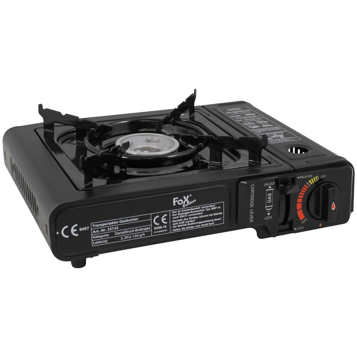 Aragaz portabil camping, aprindere piezo, cu geanta transport