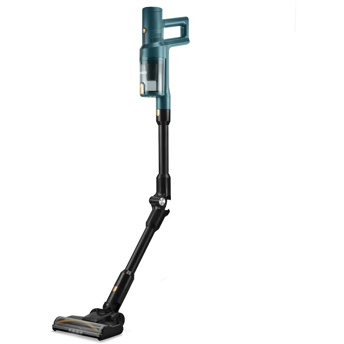 Aspirator Vertical 2in1 fara Fir Power Flex Pro Capacitate Colectare 0.5L Afisaj LED TUb Metalic Flexibil Autonomie Maxim 45 Min 350W Verde