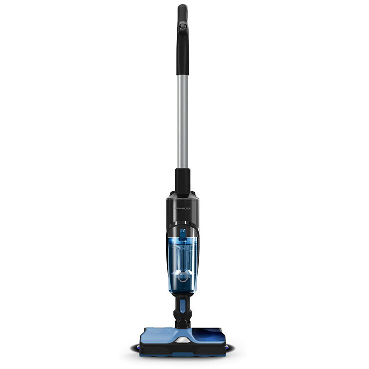 Aspirator vertical X-COMBO GZ3038WO, 215 W, 2 in 1, Tehnologie Aerospin, autonomie 60 minute, functie boost, 0.55L , Negru/ albastru