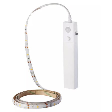 Banda LED cu senzor de miscare si alimentare baterii 2574 2835 2.4W 1m 4000K Alb neutru