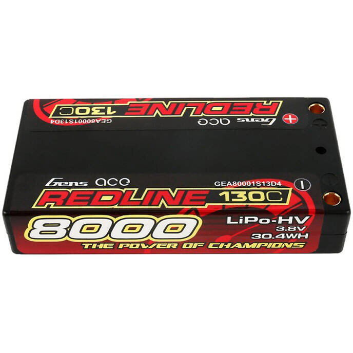 Bateria Lipo GENS ACE REDLINE SERIES 8000mAh 3.8V 1S2P 130C