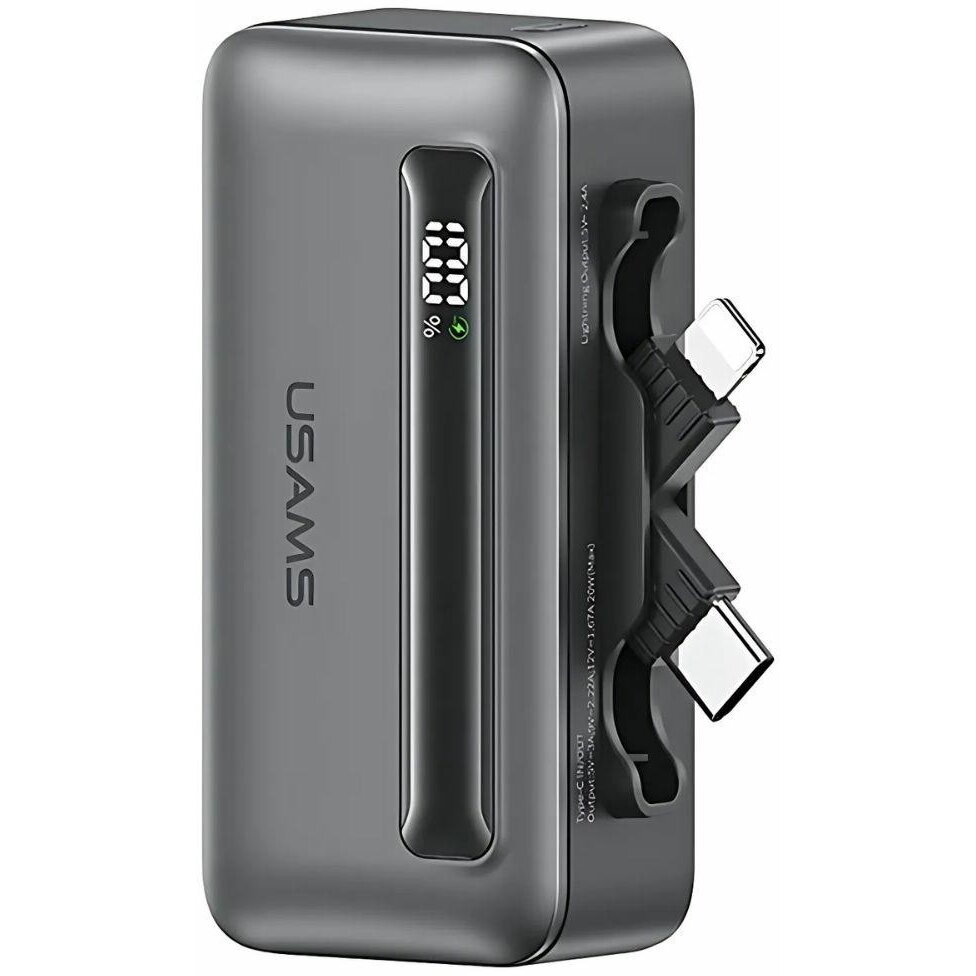 Baterie Externa 4500mAh 20W USB-C/Lightning grey