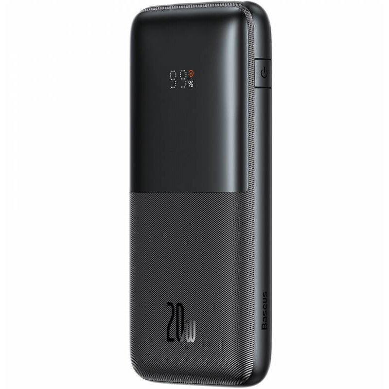 Baterie externa BIPOW Pro, 10000 mAh, 2x USB, 1x USB-C, 20W, Black, cu tehnologia Quick Charge 4.0