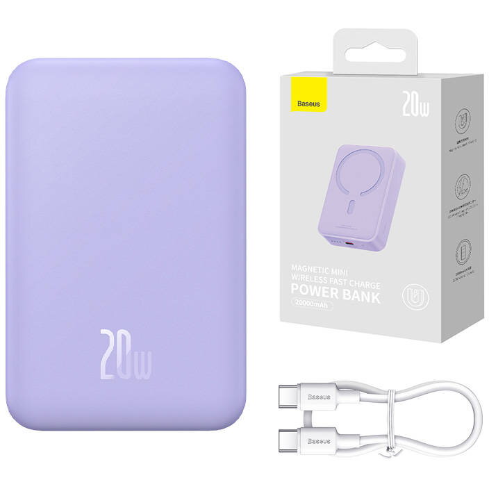 Baterie Externa Magnetic Mini 20000mAh 20W MagSafe (violet)