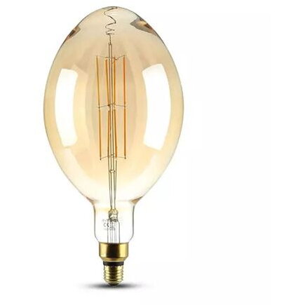 Bec cu filament LED SKU-7464 Amber Dimabil E27 BF180 8W 2000K lumina alba calda