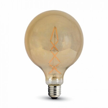 Bec LED cu filament SKU-7149 G125 E27 8W 2200K lumina alba calda