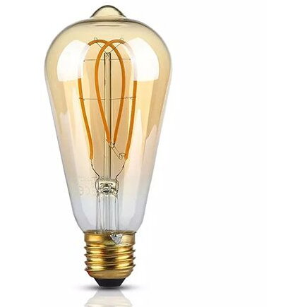 Bec LED cu filament SKU-7220 ST64 Model Edison E27 5W 2200K lumina alba calda