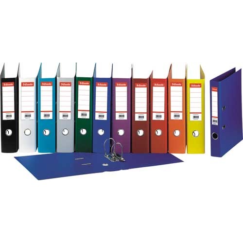 Biblioraft A4, plastifiat PP/PP, margine metalica, 75 mm, Esselte No. 1 Power - visiniu