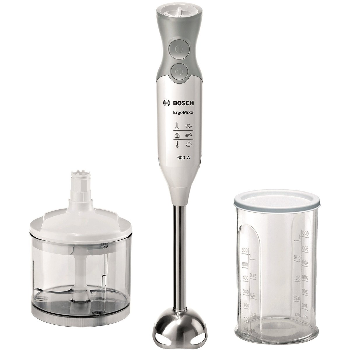 Blender MSM66120 600W, Alb/Gri