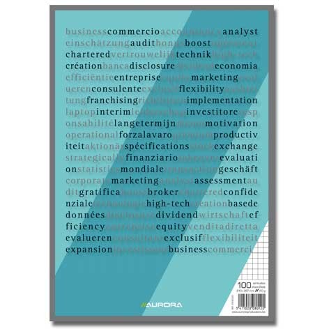 Blocnotes capsat, A4, 100 file - 60g/mp, microperforatii, Aurora Office - matematica