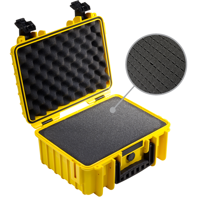 Husa\Geanta Type 3000 yellow with pre-cut foam insert