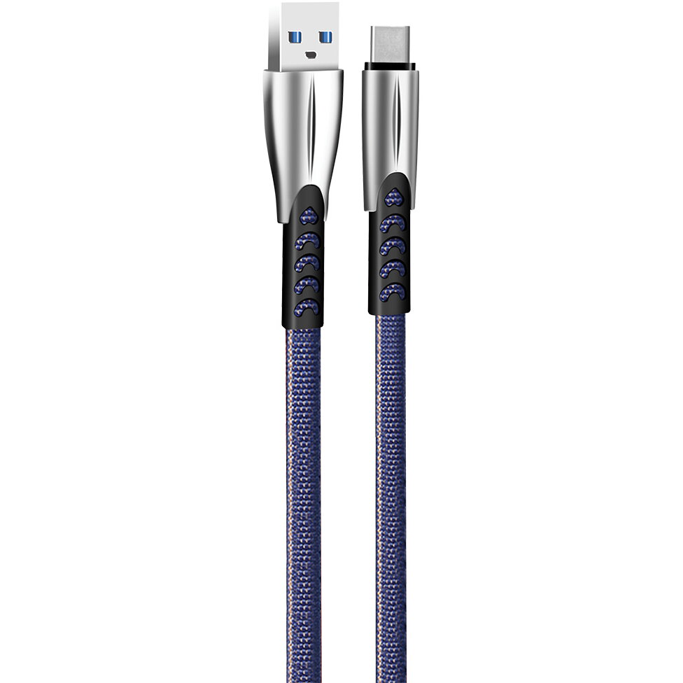 Cable USB Type-C (zinc alloy) 2.4А 1m blue