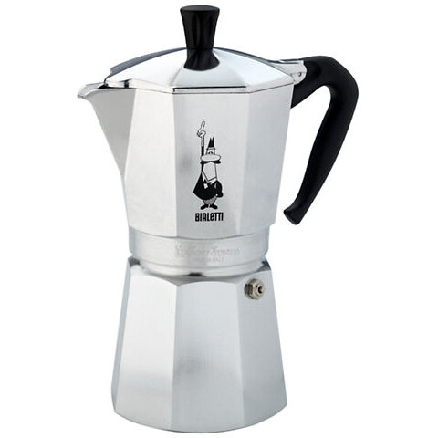 Cafetiera Moka Express Pot 12tz 0.6L Aluminiu Argintiu