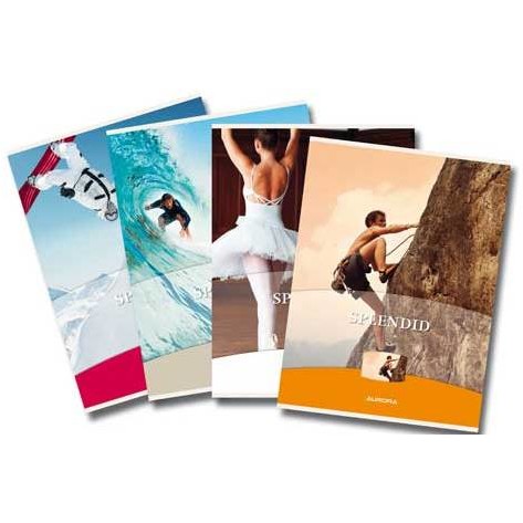 Caiet A4, 60 file - 80g/mp, liniat stanga, coperta imagini sport, Aurora Splendid - dictando