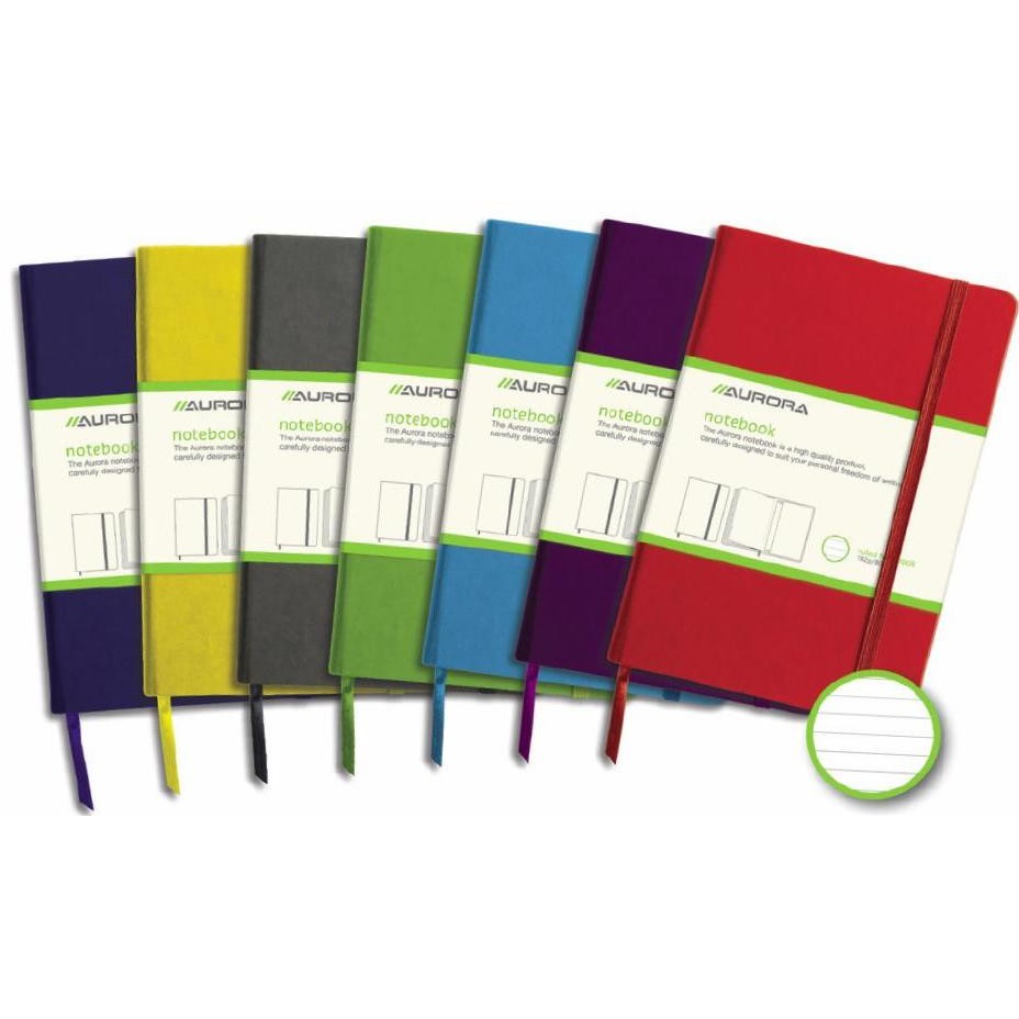 Caiet cu elastic, coperti rigide, 95 x 145 mm, 96 file - 80g/mp, hartie cream, Aurora - matematica