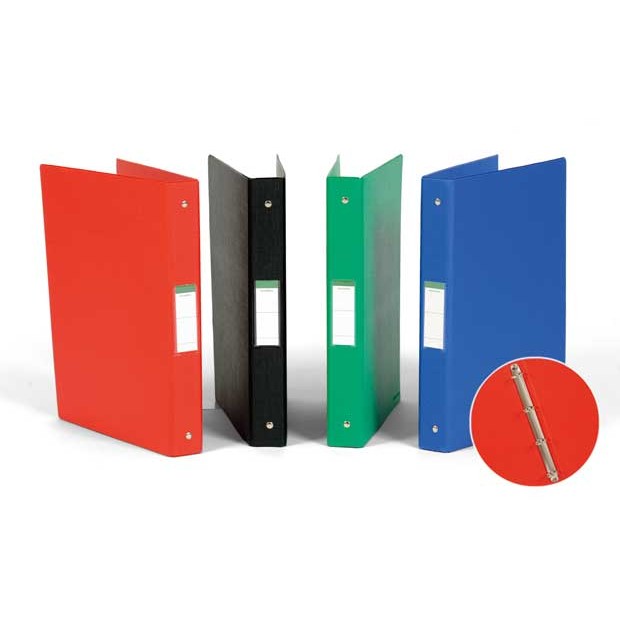 Caiet mecanic 4 inele - D25mm, coperti carton plastifiat PVC, A4, Aurora - verde