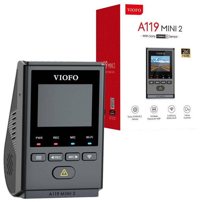 Camera Auto A119 MINI 2-G Dashcam 2K 60fps WiFi, GPS