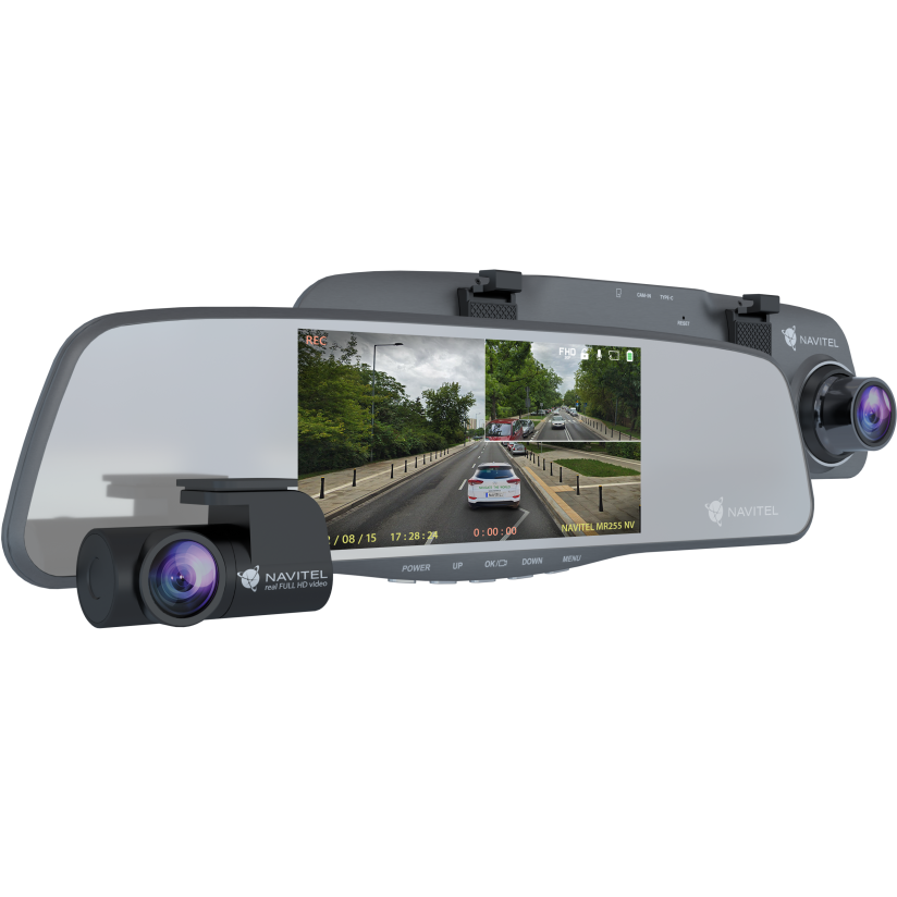 Camera Auto MR255NV smart rearview mirror equipped with a DVR