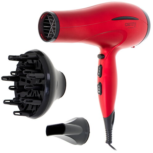 Camry CR 2253 Hair Dryer, 2 Speed Settings, 3 Temperature Settings, 2400 W, Red