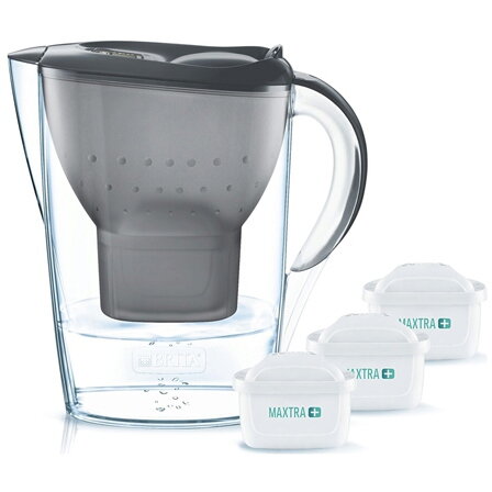 Cana filtranta Marella MXplus grafit + 3 rezerve, 2.4 l