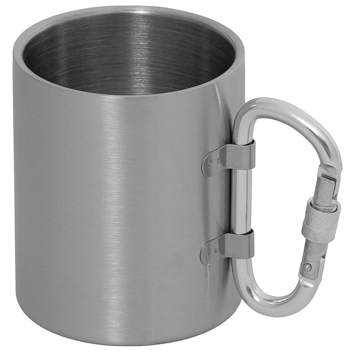Cana inox cu carabina, 300 ml, pereti dubli cu carabina