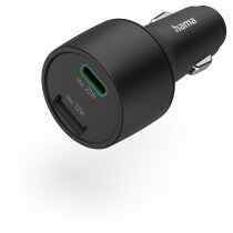 Car Fast Charger, 1x USB-C, 1x USB-A, PD, 32 W, black