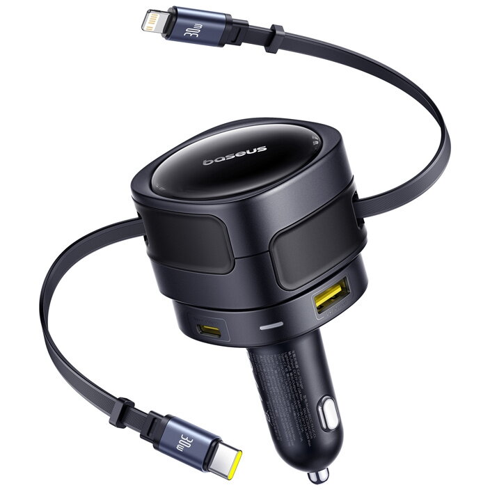 CarCharger  C+L & U+C Port 90W Black