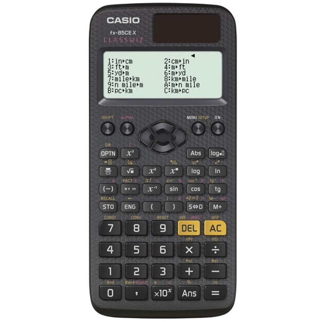 CASIO FX-85CEX SCIENTIFIC CALCULATOR, OFFICE, SCHOOL, 379 FUNCTIONS, 77X166MM, BLACK