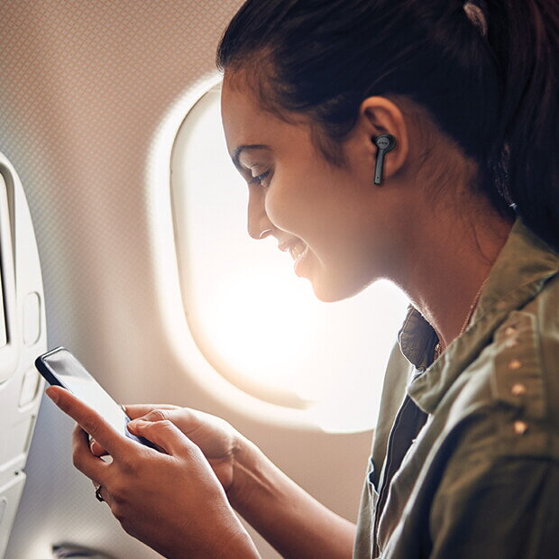 Casti TWS ANC Earbuds In-Ear Wireless Negru