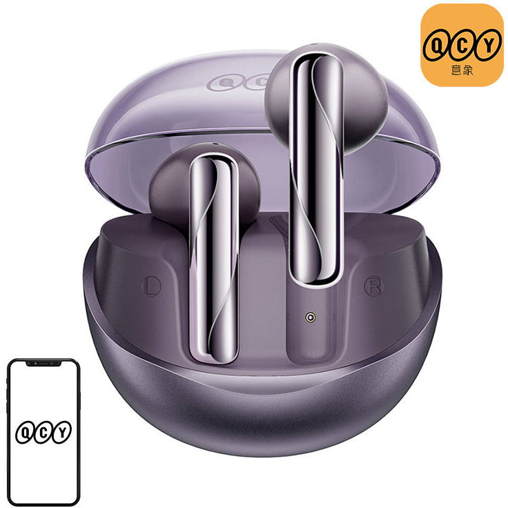 Casti Earphones TWS QCY AilyBuds Clear T32 (purple)