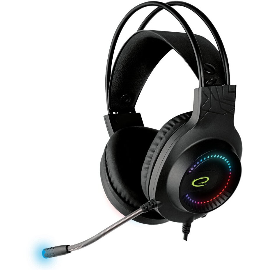 Casti Gaming cu Microfon Courser EGH7100 RGB Stereo 1.5M Negru