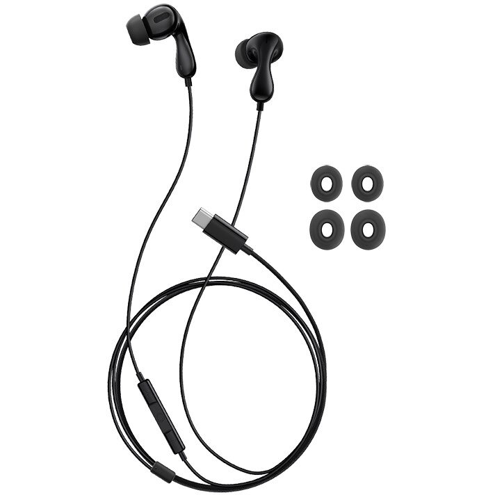 Casti  Encok CZ20 Headset Wired In-ear Calls/Music USB Type-C Black