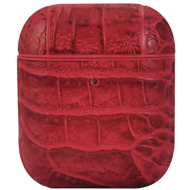 Casti Husa AirPods AirBox Crocodile Pattern Red