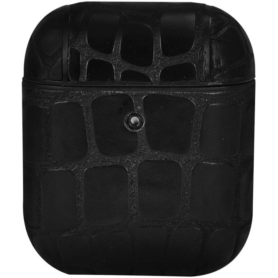 Casti Husa AirPods AirBox Stone Pattern Black